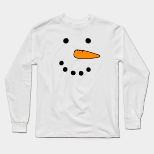 Cute Doodle Snowman Face, made by EndlessEmporium Long Sleeve T-Shirt